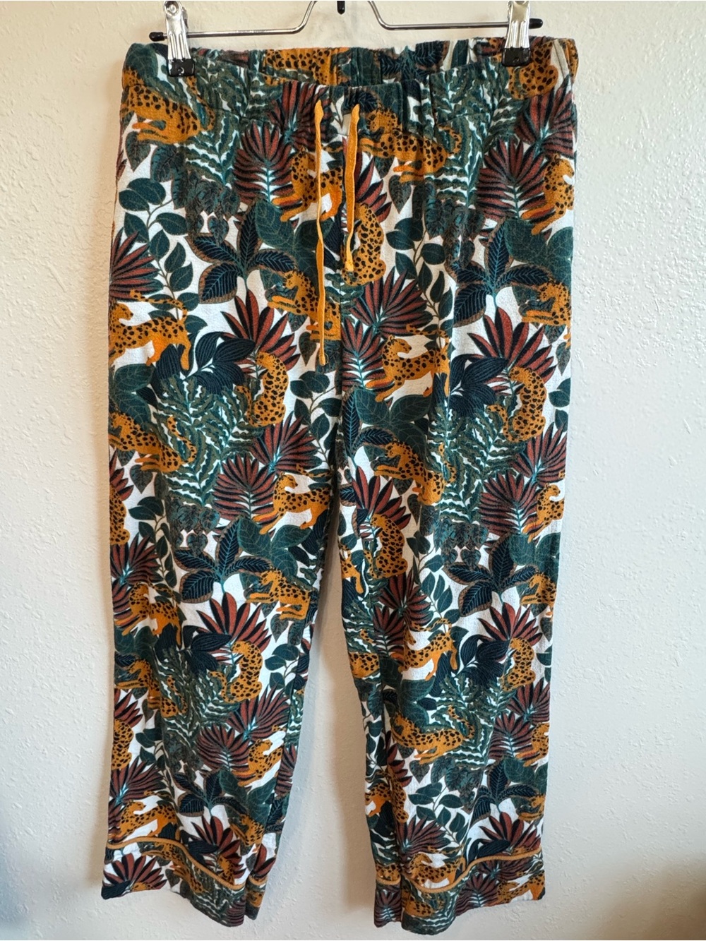World Market Jungle Leopard Print Pajama Pants with Pockets | Size S/M